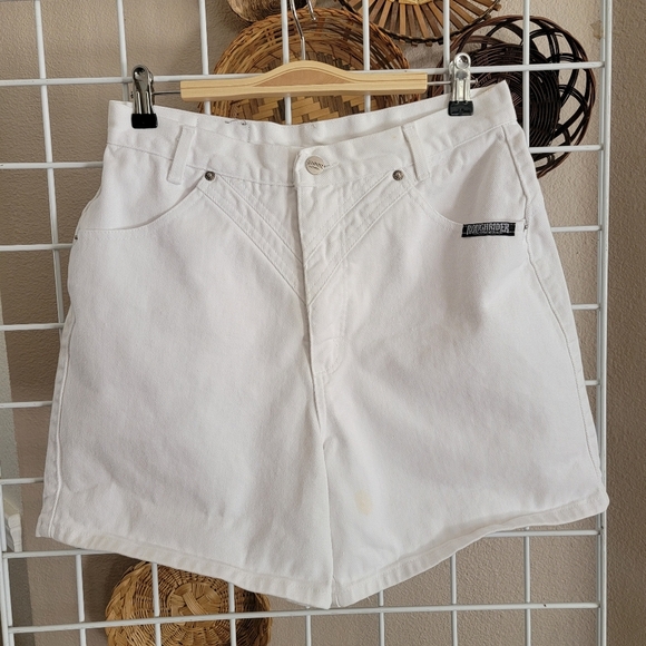 Roughrider Western White Denim Shorts - Picture 1 of 9